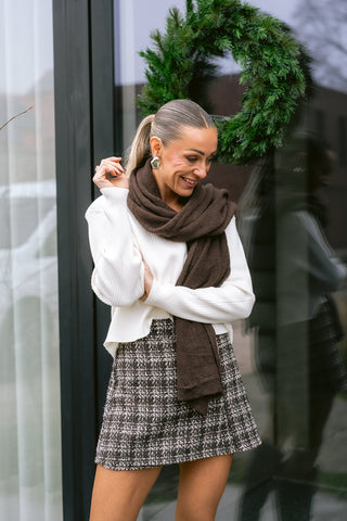 Venance Cropped Knit White