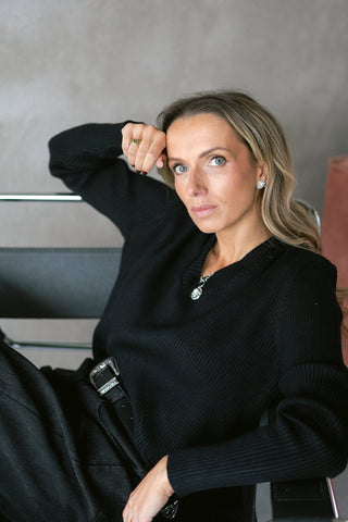 Venance Cropped Knit Black