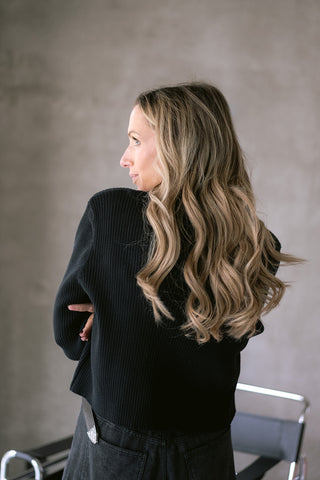 Venance Cropped Knit Black