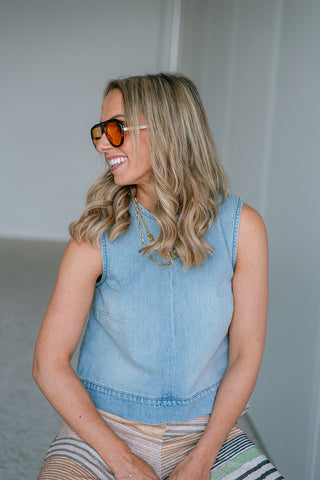 Viapol Top Denim Blue
