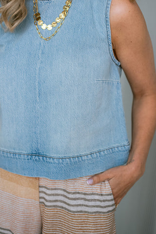 Viapol Top Denim Blue