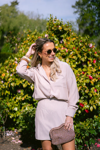 Vic Striped Set Beige