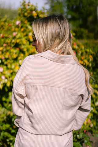 Vic Striped Set Beige