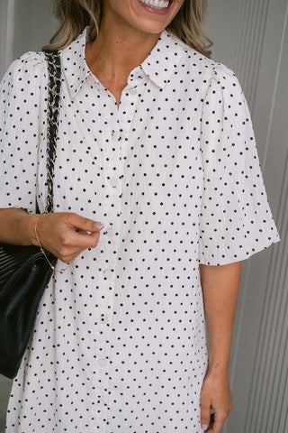 Viea Dress Polkadot Cream