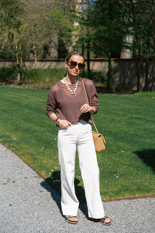 Viennaa Wide Pants White