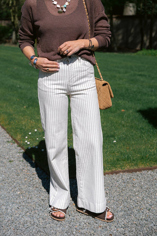 Viennaa Wide Pants White