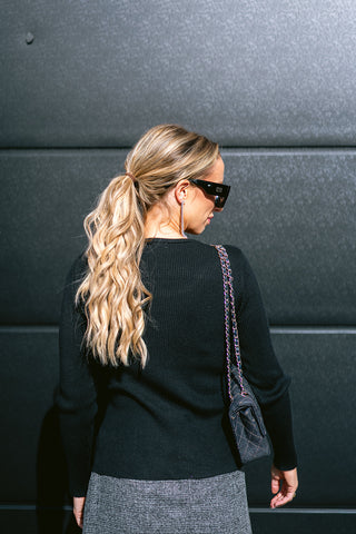Vikkies Knit Top Black