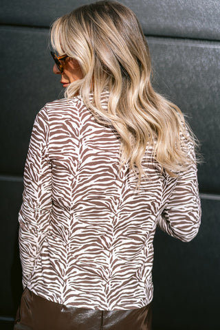 Vileoa Zebra Top Brown
