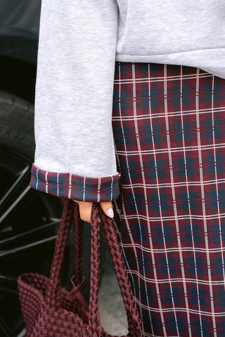 Virelle Checked Long Skirt
