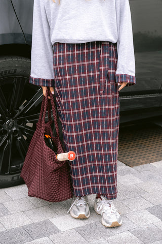 Virelle Checked Long Skirt