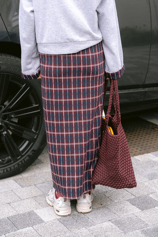 Virelle Checked Long Skirt