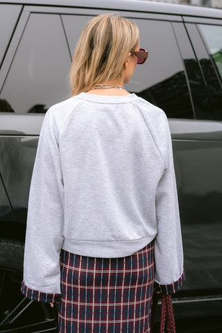 Vireon Checked Fold Up Sweatshirt