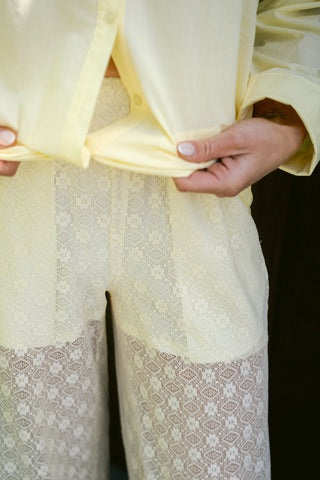 Vivi Lace Trousers Yellow