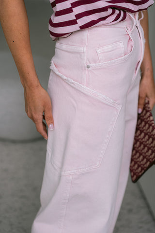 Wardie Barrel Jeans Pink