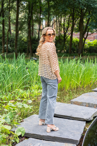 Wilhelmina Crochet Top Cream