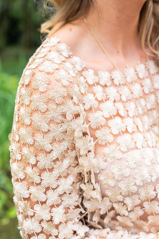 Wilhelmina Crochet Top Cream
