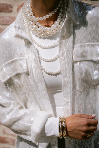 Willa Glitter Blouse White