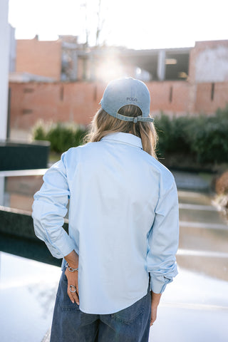 Willow Bow Shirt Blue