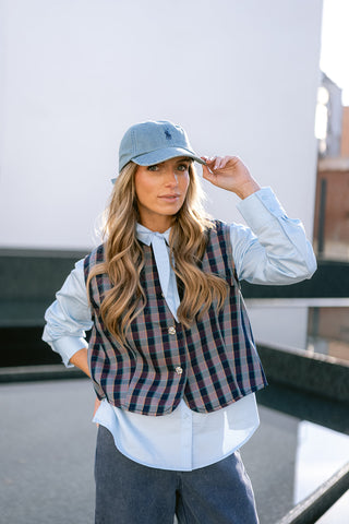 Willow Bow Shirt Blue