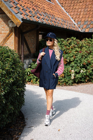 Yard Striped Sweater Burgundy