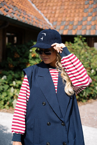Yard Striped Sweater Burgundy