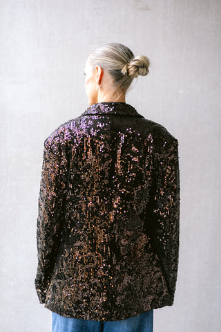 Yvonette Sequin Blazer Brown