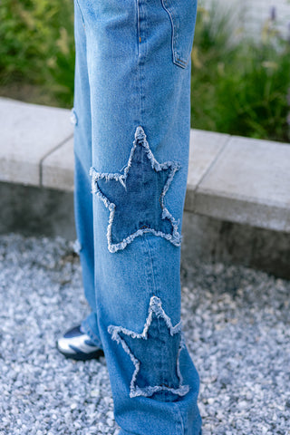 Zadie Denim Trousers Blue