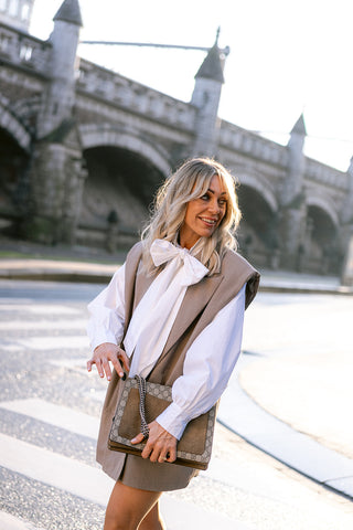 Zaria Blazer Dress Taupe