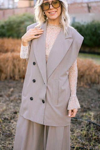 Zaria Blazer Dress Taupe