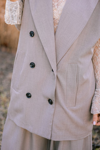 Zaria Blazer Dress Taupe
