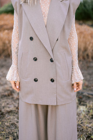 Zaria Blazer Dress Taupe