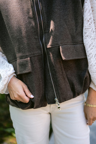 Zephyra Gilet Brown