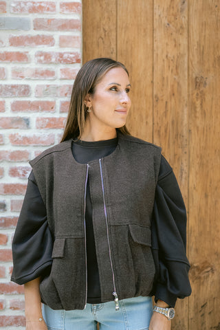 Zephyra Gilet Brown