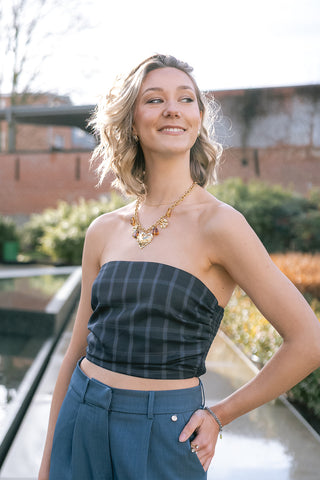 Zoé-Louise Bandeau Top Blue