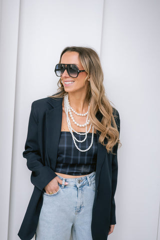 Zoé-Louise Bandeau Top Blue