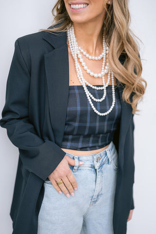 Zoé-Louise Bandeau Top Blue