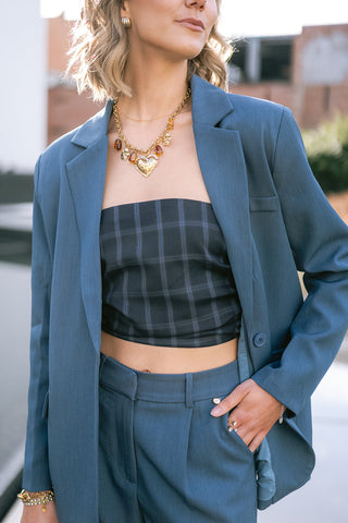 Zoé-Louise Bandeau Top Blue