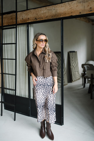 Jeanne Midi Skirt Leopard