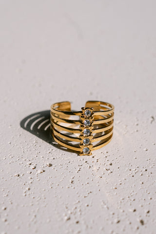 Laurel Stacked Ring Gold