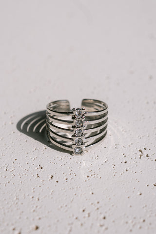 Laurel Stacked Ring Silver