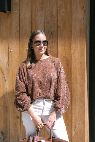 Sammy Lace Blouse Brown