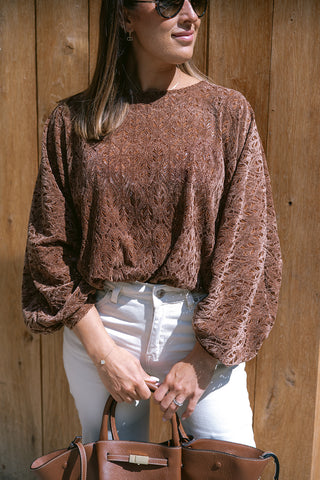 Sammy Lace Blouse Brown