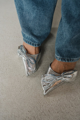 Davy Bowy Heels Silver