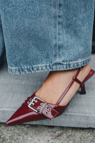 Lisette Slingbacks Burgundy