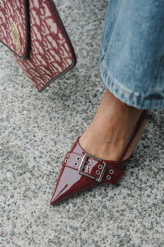 Lisette Slingbacks Burgundy