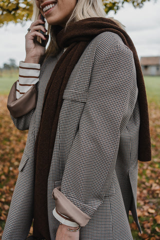 Aiko Striped T-shirt Brown